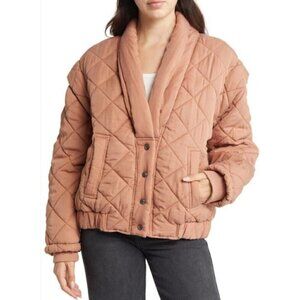 New BlankNYC Making Time Quilted Jacket Womens M Quilted Drop Shoulder